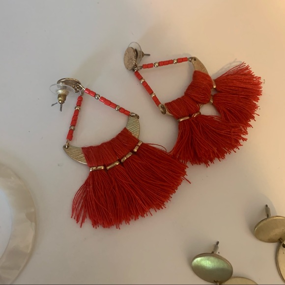 Gold statement earring bundle - Picture 3 of 5